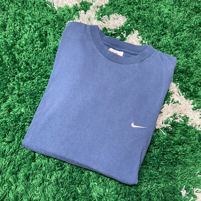 Nike Washed Blue Pocket Swoosh Tee Size Medium