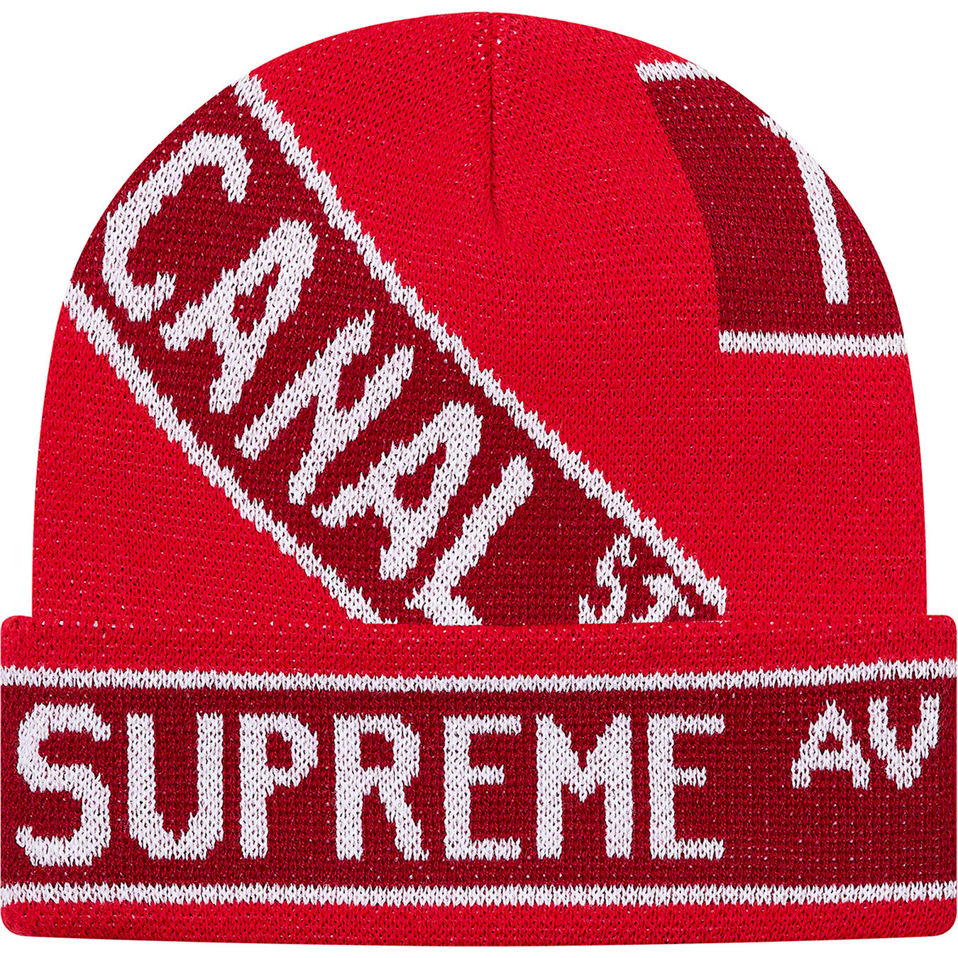 Supreme Street Signs Beanie Red