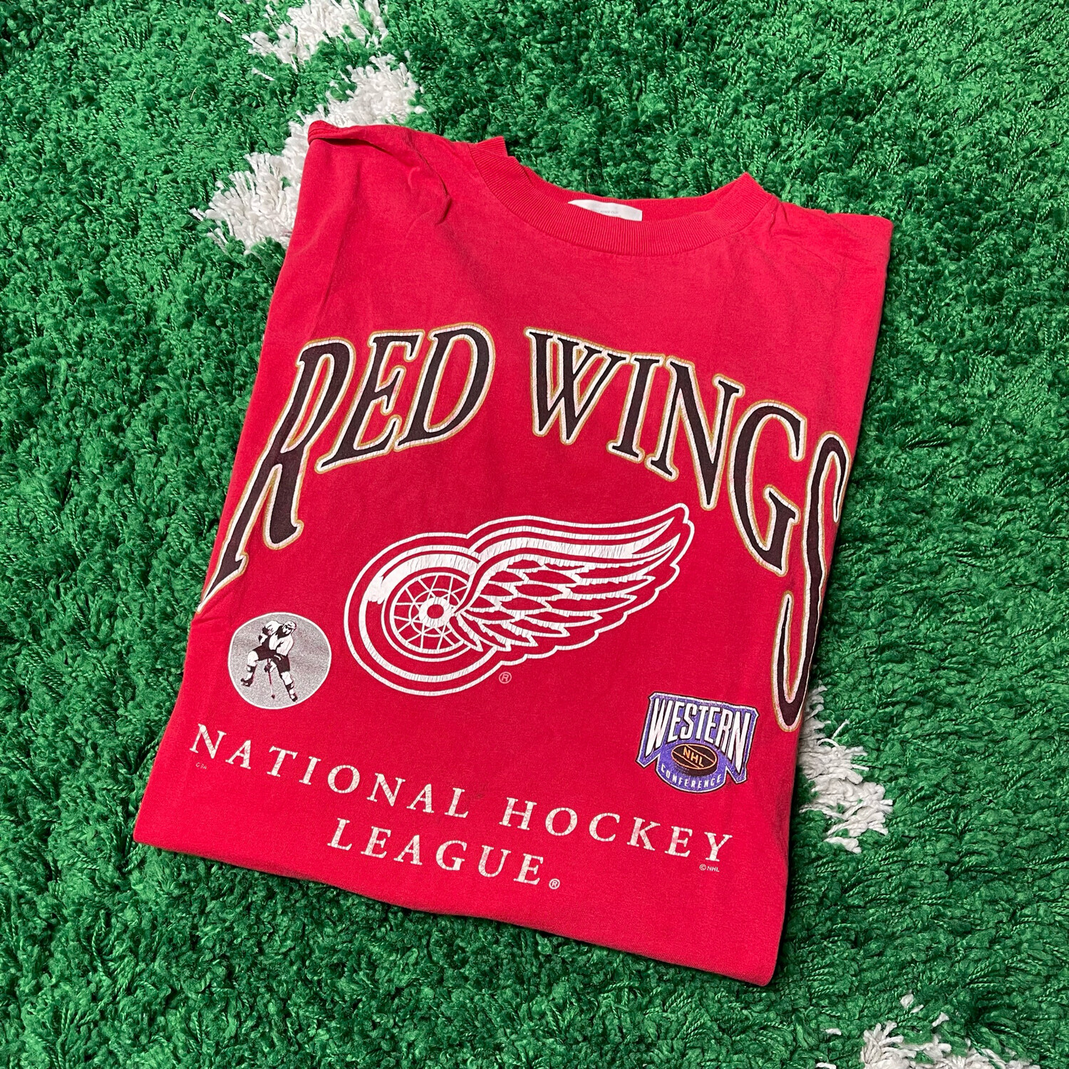 Detroit Red Wings Red Tee Size Large