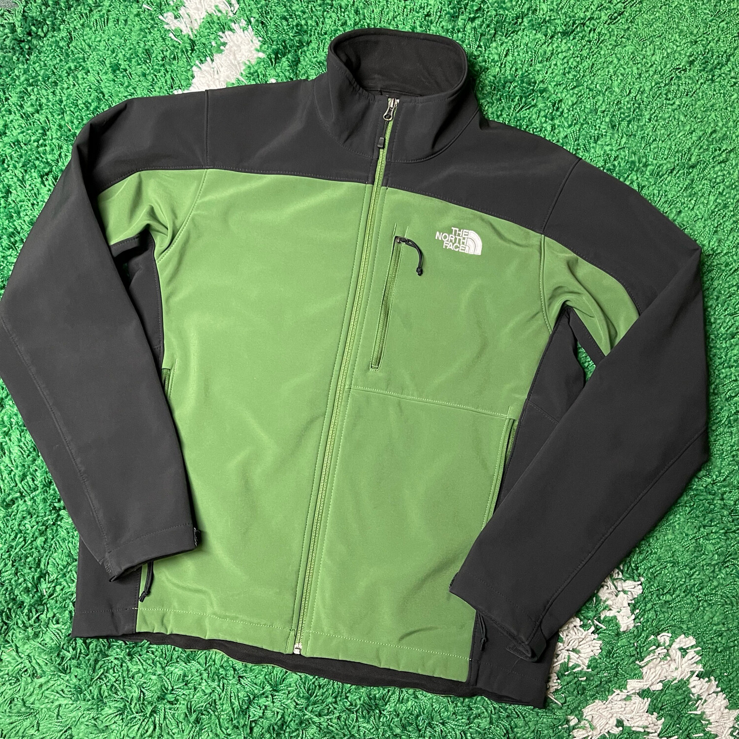 The North Face Green Black Full Zip Jacket Size Medium