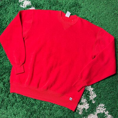 Russel Red Crewneck Sweatshirt Size Large