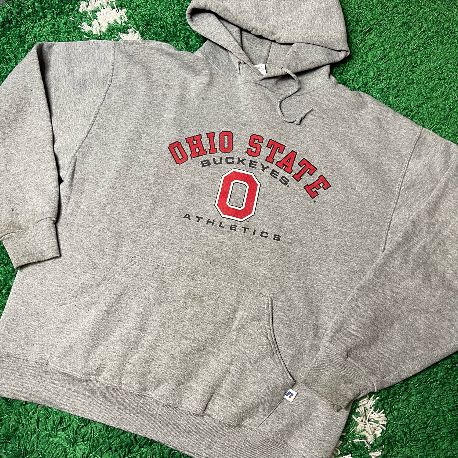 Ohio State Buckeyes Grey Hooded Sweatshirt Size Large