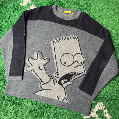 Bart Simpson Knit Sweater Size Large