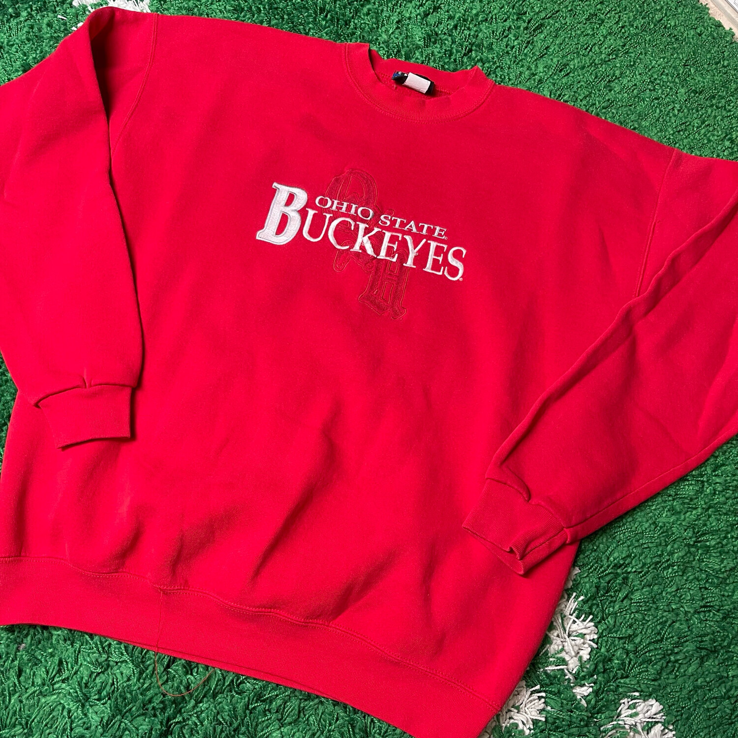 Ohio State Buckeyes Red Crewneck Sweatshirt Size XL