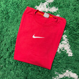 Nike Big Center Swoosh Red Tee Size XL