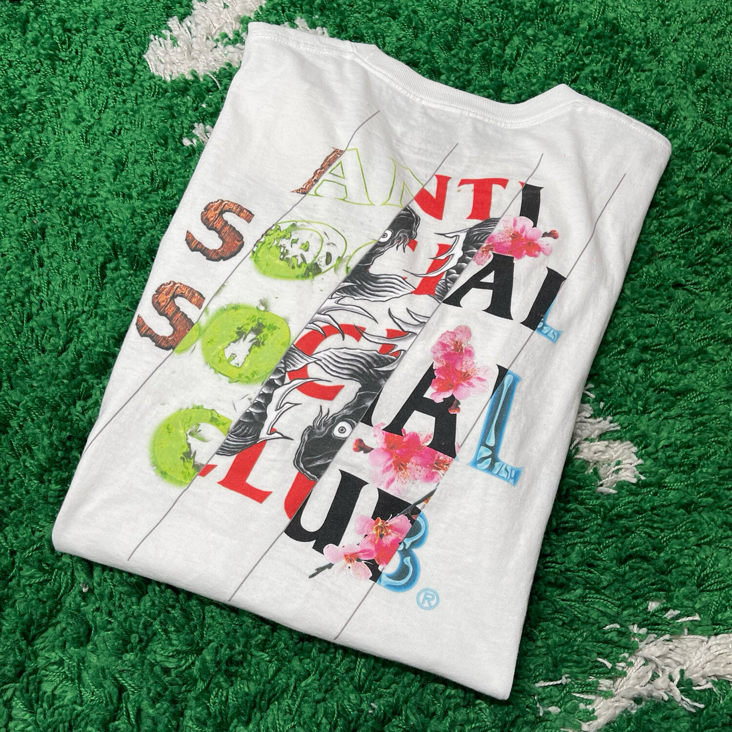 Anti Social Social Club Mixed Logo White Tee Size XL