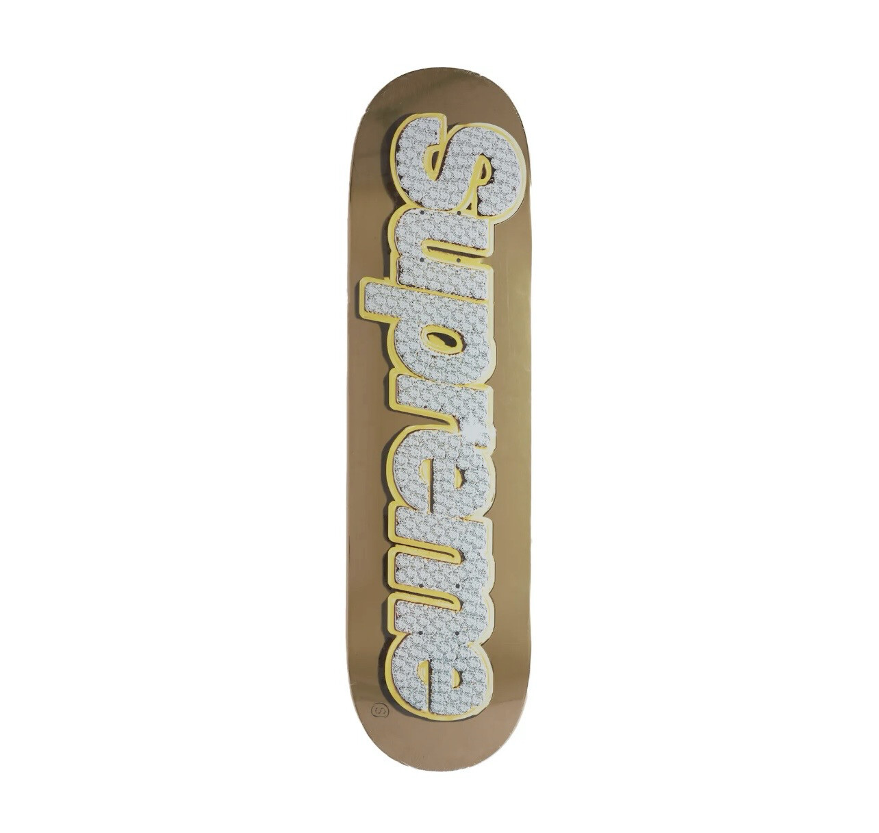 Supreme Bling Box Logo Skateboard Deck (SS22) Gold 