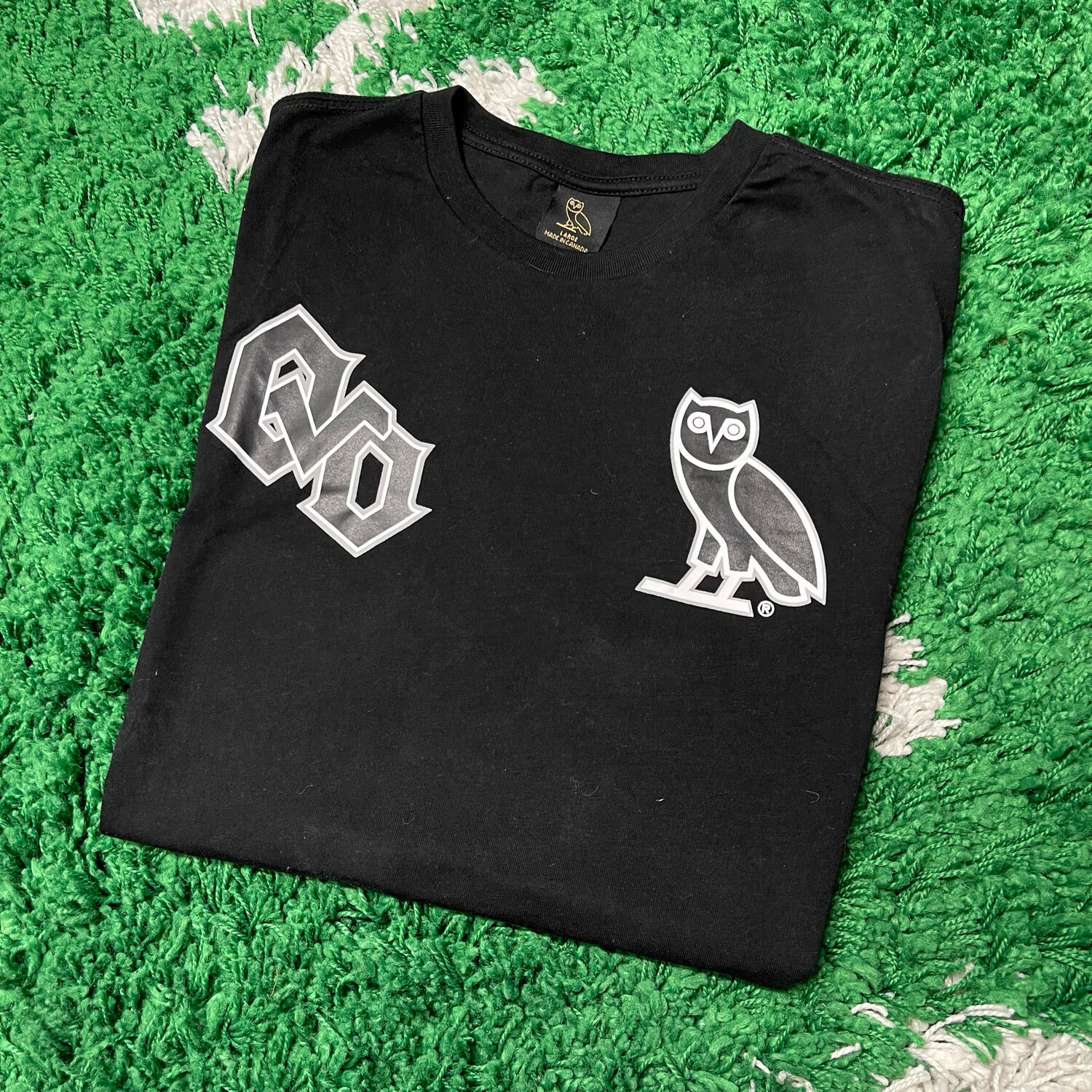OVO Double Chest Logo Tee Size Large