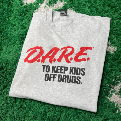 DARE To Keep Kids Off Drugs Grey Tee Size XL
