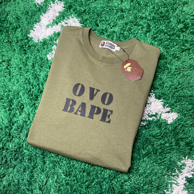 BAPE x OVO Stencil Logo Tee Olivedrab Size XL