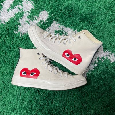 Converse Chuck Taylor All Star 70 Hi Comme des Garcons PLAY White Size 8M/9.5W