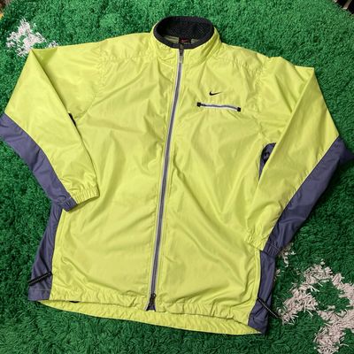 Nike Lime Green Windbreaker Size Large