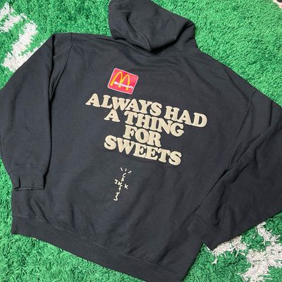 Travis Scott x McDonald s Apple Pie Hoodie Washed Black Size Large