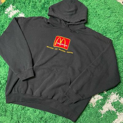 Travis scott x mcdonald's billions served hoodie washed black sale