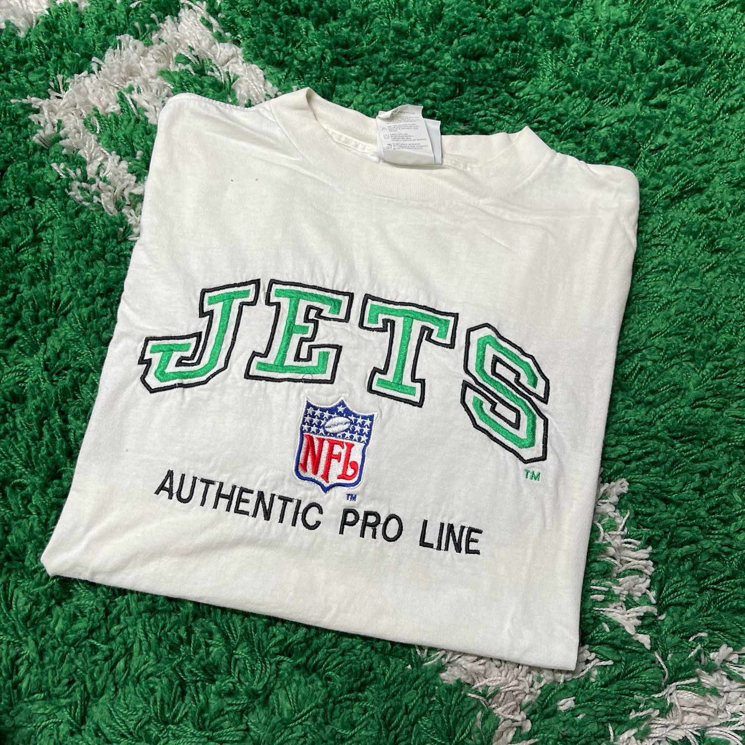 New York Jets White Tee Size Medium