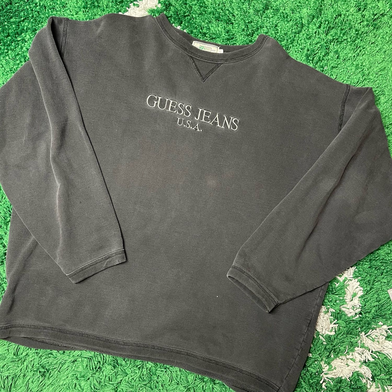 Guess Jeans Black Crewneck Sweatshirt Size XL