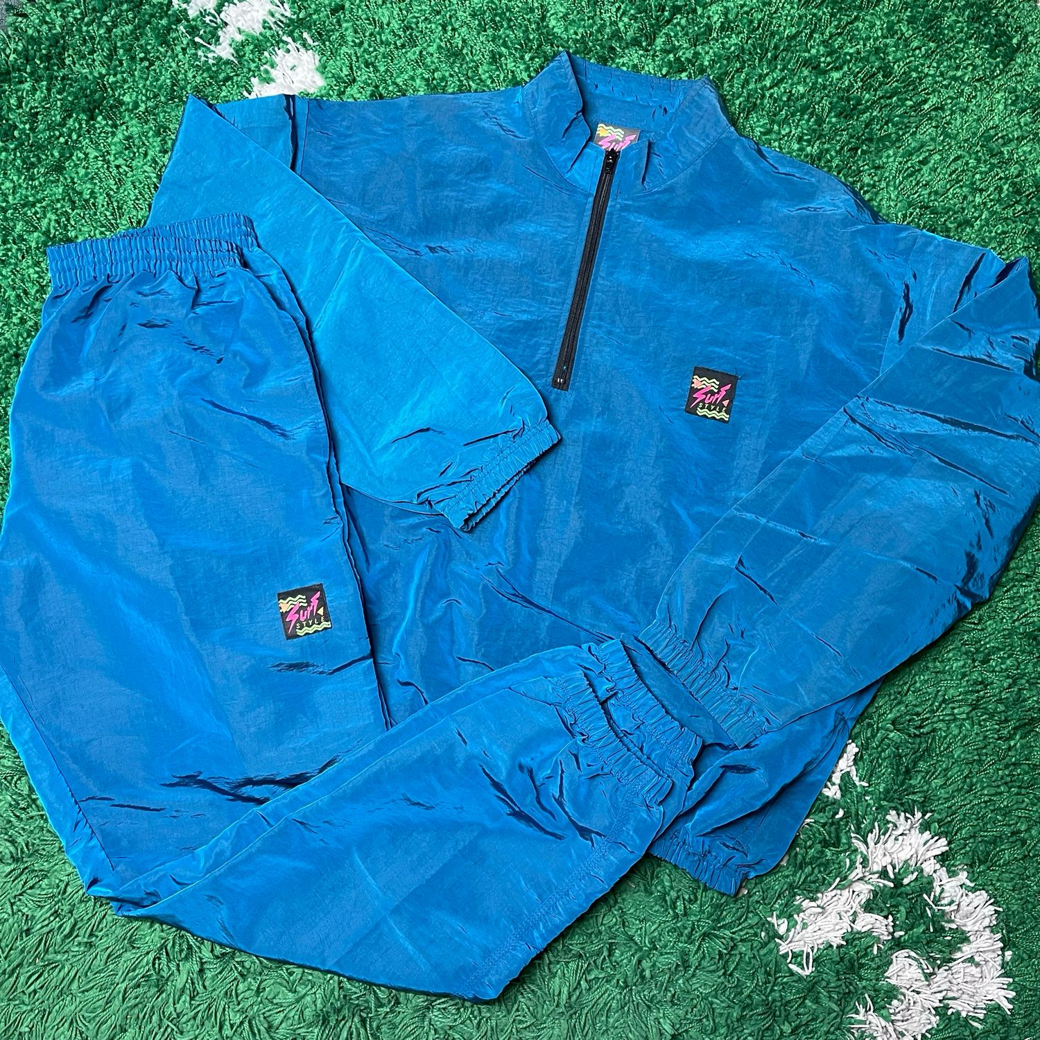 Surf Style Blue Jacket &amp; Pants Set Size Large