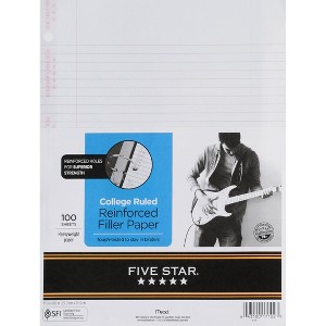 EXTRAS: Reinforced filler paper, college ruled, 100ct