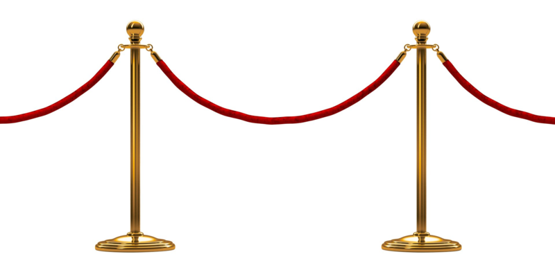 6' Rope and Stanchion - Red/Gold