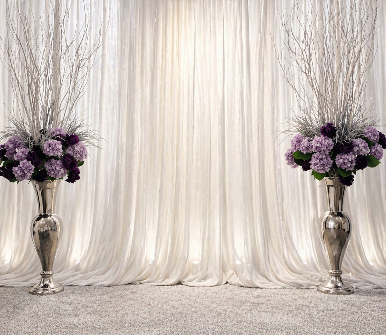Elegant Backdrop Package (20ft Layered Drapes + Frame Included)