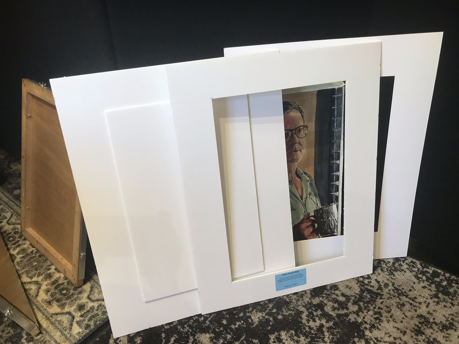 Stretcher and framing system for Quarter size WC paper (15&quot; x 11&quot;)
