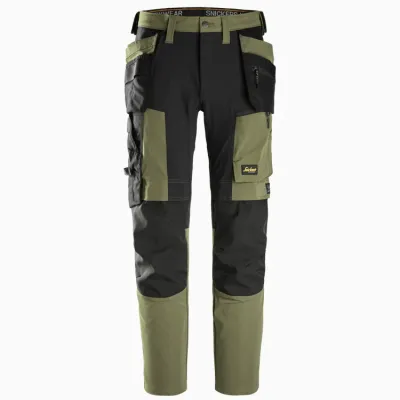 Pantalon Stretch SNICKERS 6218 vert khaki noir