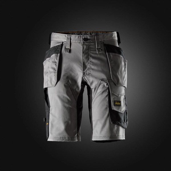 Short en Stretch avec poches holster SNICKERS 6141 gris-noir