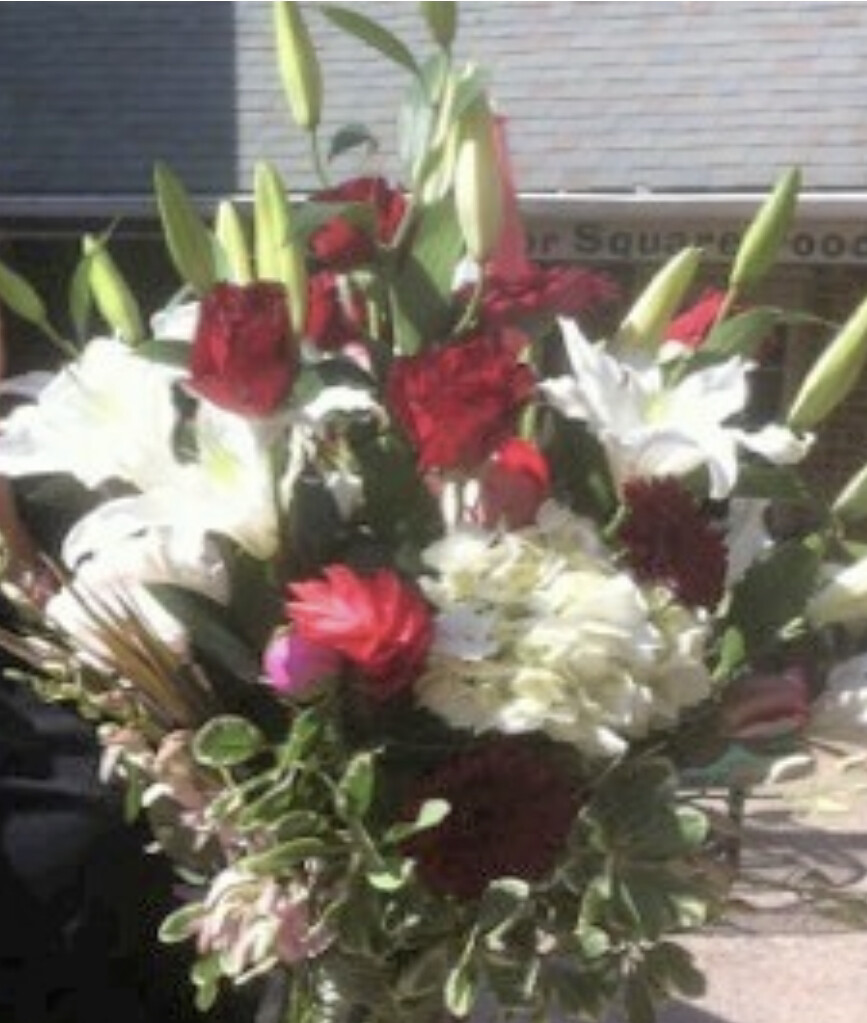 $350 Seasonal Wrapped Fresh Flower Bouquet (no vase)