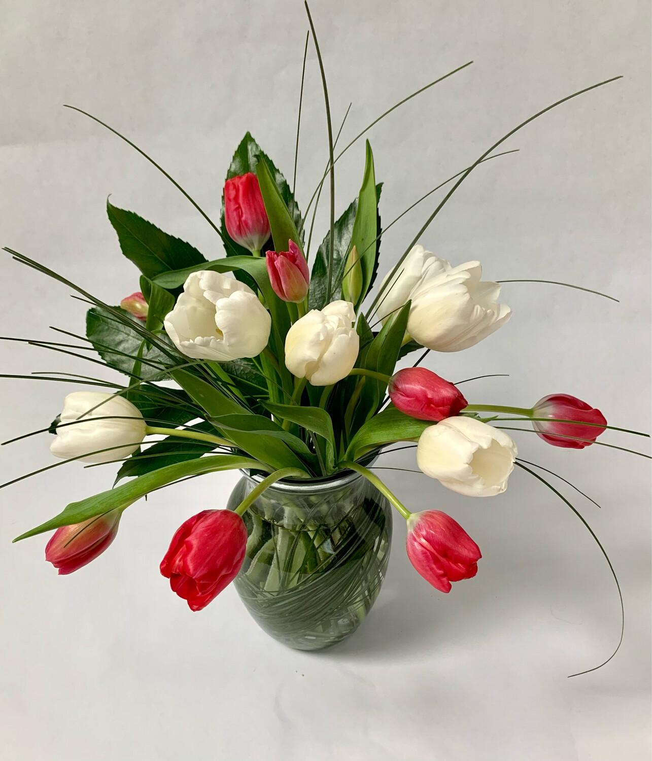 $60 Tulip Fresh Flower Vase Arrangement - Color May Vary