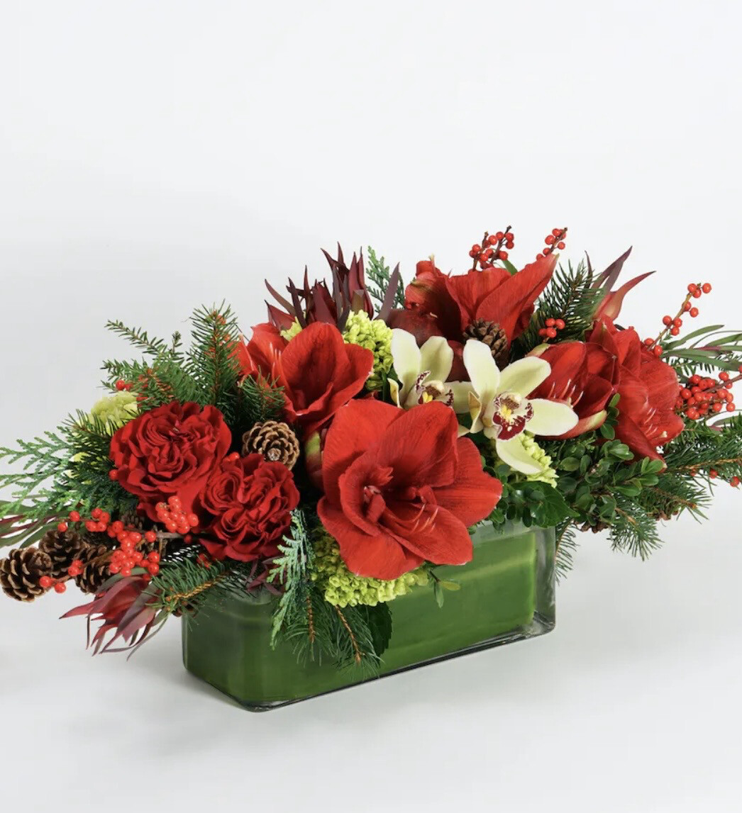 $225 Christmas Fresh Flower Arrangement
