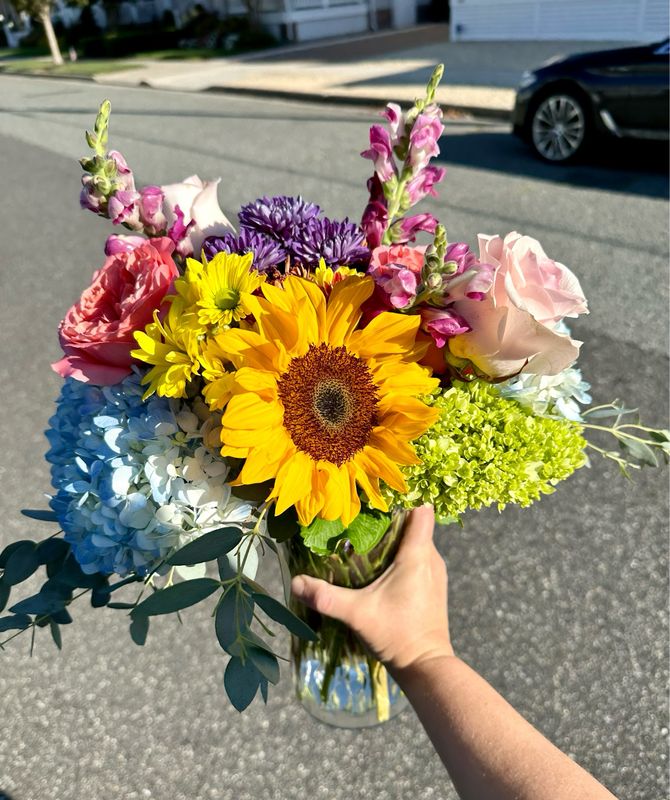 $80 Seasonal Fresh Flower Vase Arrangement