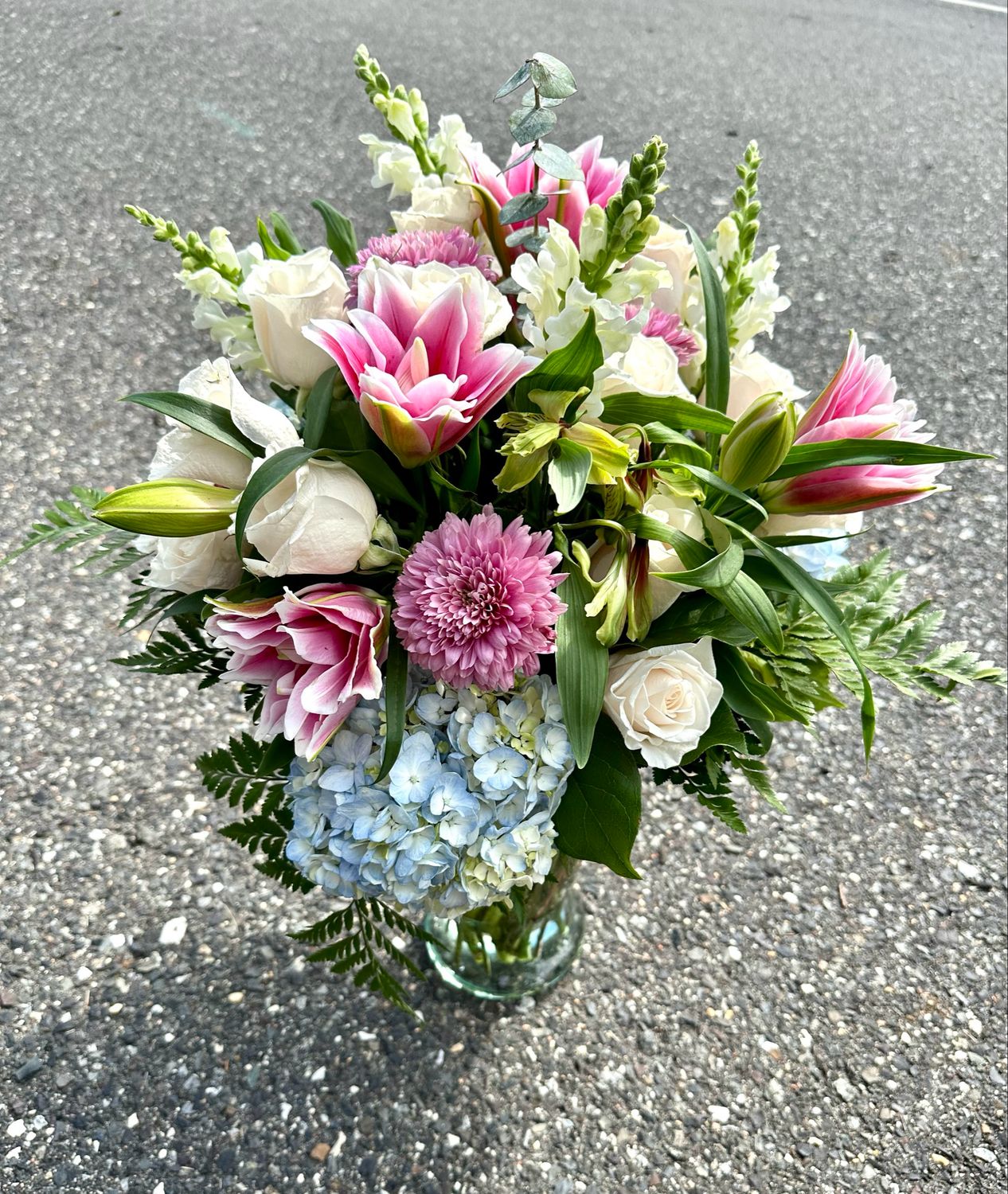 $250 Seasonal Fresh Flower Vase Arrangement