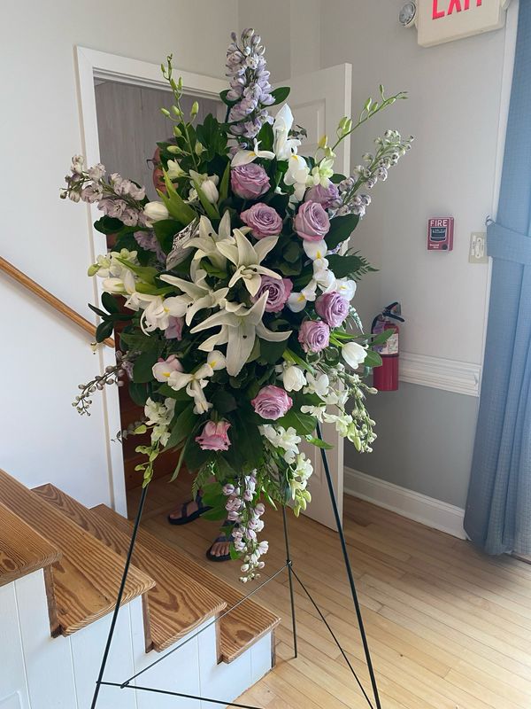 $310 Easel Standing Spray For Funeral / Sympathy
