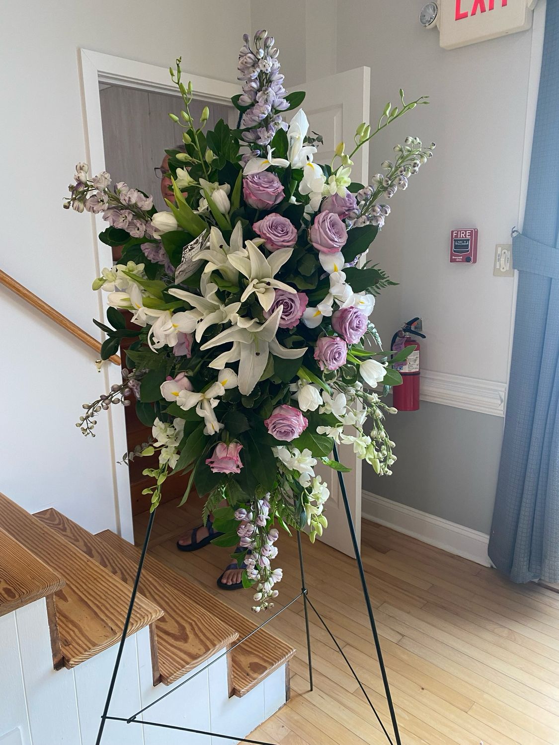 $310 Easel Standing Spray For Funeral / Sympathy