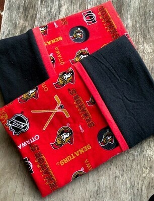 Ottawa Senators Flannel Pillowcase Set (Black Cuff) Ottawa Senators Flannel Pillowcase Set (Black Cuff)