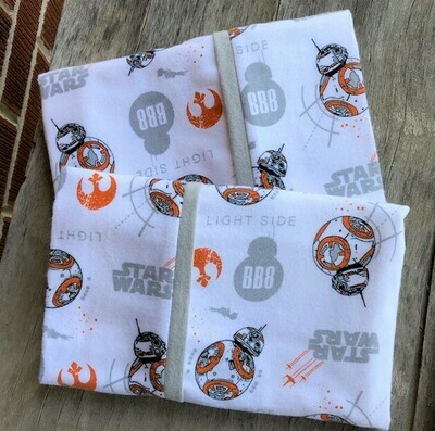 BB8 Star Wars Pillow Case Set in Flannel BB8 Star Wars Pillow Case Set in Flannel