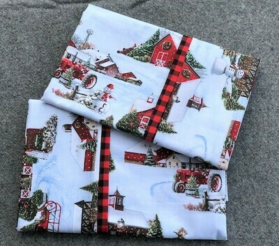 Christmas Farm Pillowcase Set Christmas Farm Pillowcase Set