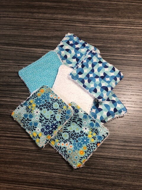 Facial Wipes Re-Usable Bright Blues! Facial Wipes Re-Usable Bright Blues!