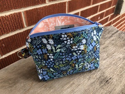 Blue Floral Essential Oil or Make Up Bag Blue Floral Essential Oil or Make Up Bag