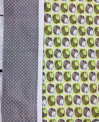 Grey & Green Hedge Hog Pillowcase Grey & Green Hedge Hog Pillowcase