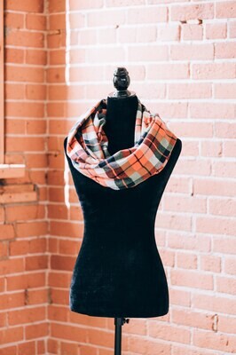 Adventure Plaid Infinity Scarf with Hidden Pocket! (Flannel)