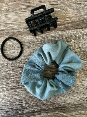 Charcoal Grey (but looks green) Scrunchie