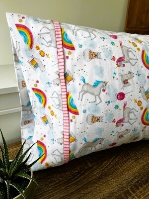 Unicorns & Llama's Flannel Pillowcase