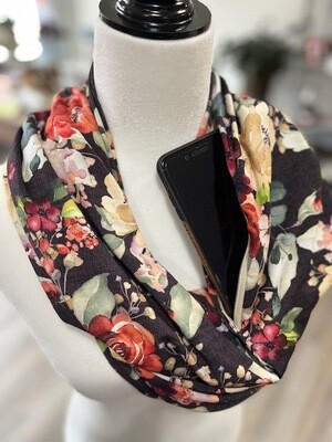 Harvest Floral Bamboo Jersey Knit Infinity Scarf