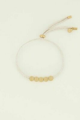 MJ04502 goud/gold Armband dream touw - My Jewellery