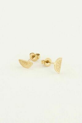 MJ03522 goud/gold studs My Jewellery