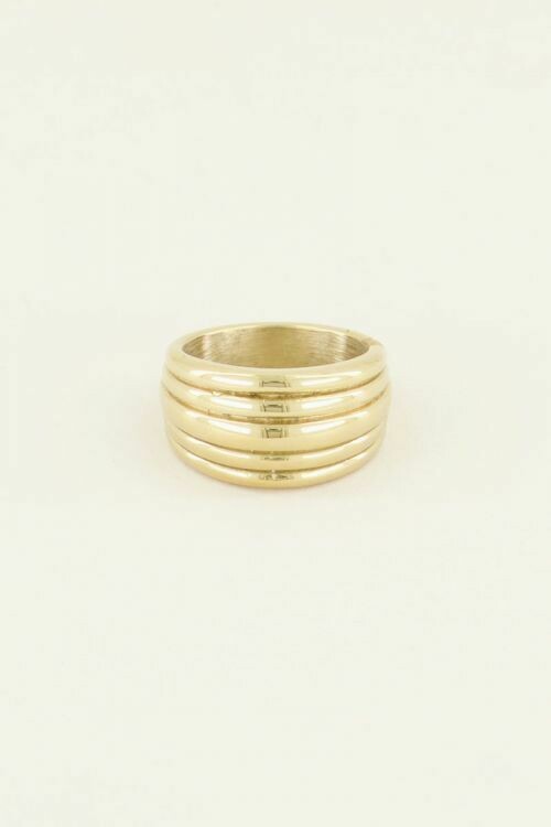 MJ03358 Goud Ring Met Laagje -My Jewellery