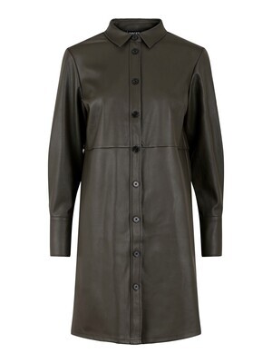 PCELGA LS SHIRT DRESS - Pieces 17117861 Black Olive