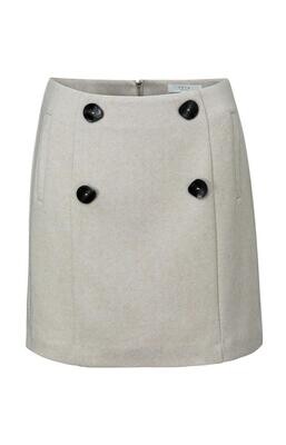 Soft skirt with buttons - YaYa 1409158-124 CEMENT MELANGE