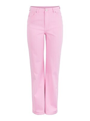 Pieces - PCHOLLY HW WIDE JEANS -17127049 Prism Pink